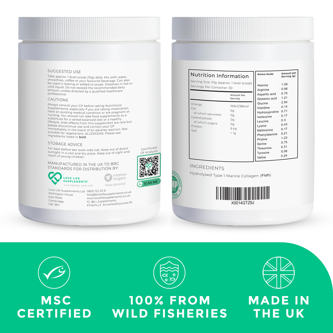 Wild-Caught Marine Collagen 300G | 30 SERVINGS