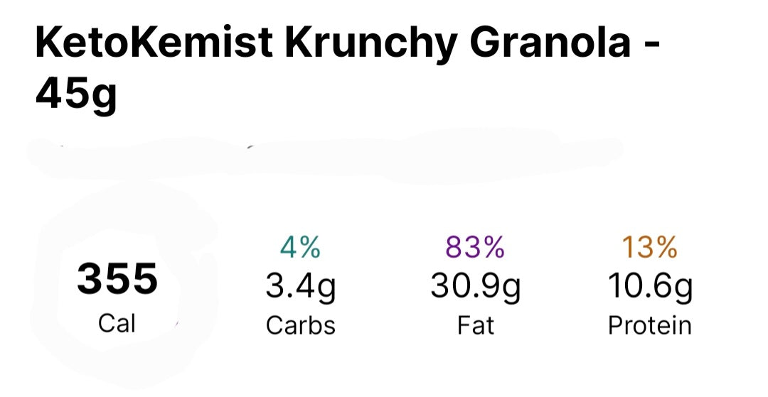 KetoKemist Krunchy Granola - Keto & Low-carb mixes 265g